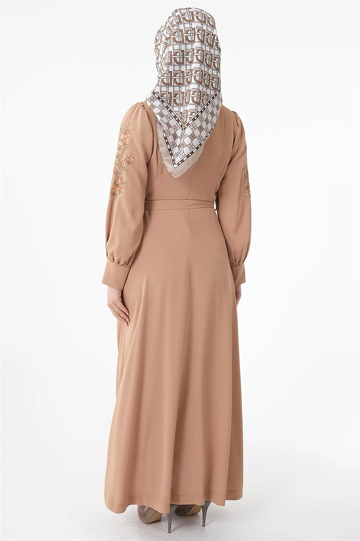 Embroidered Embroidered Coat Beige