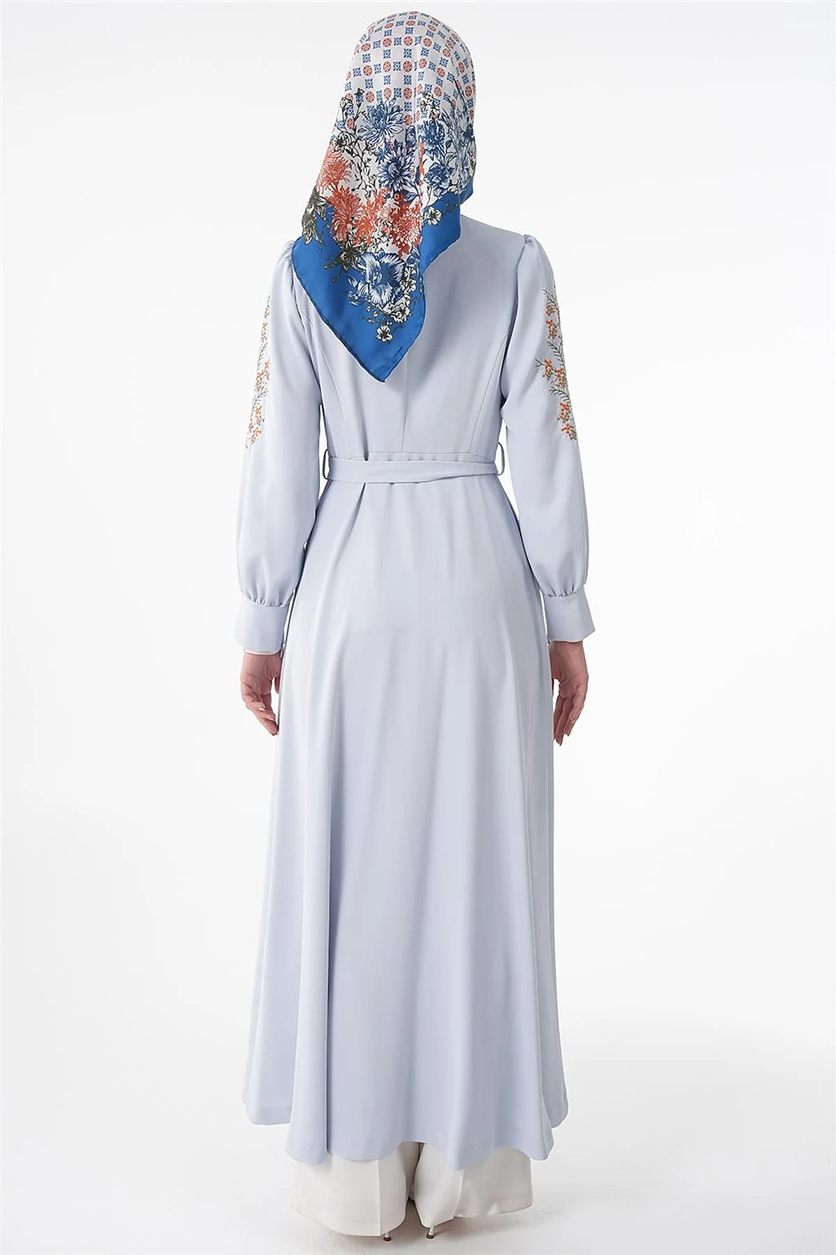 Embroidered Embroidered Coat Blue