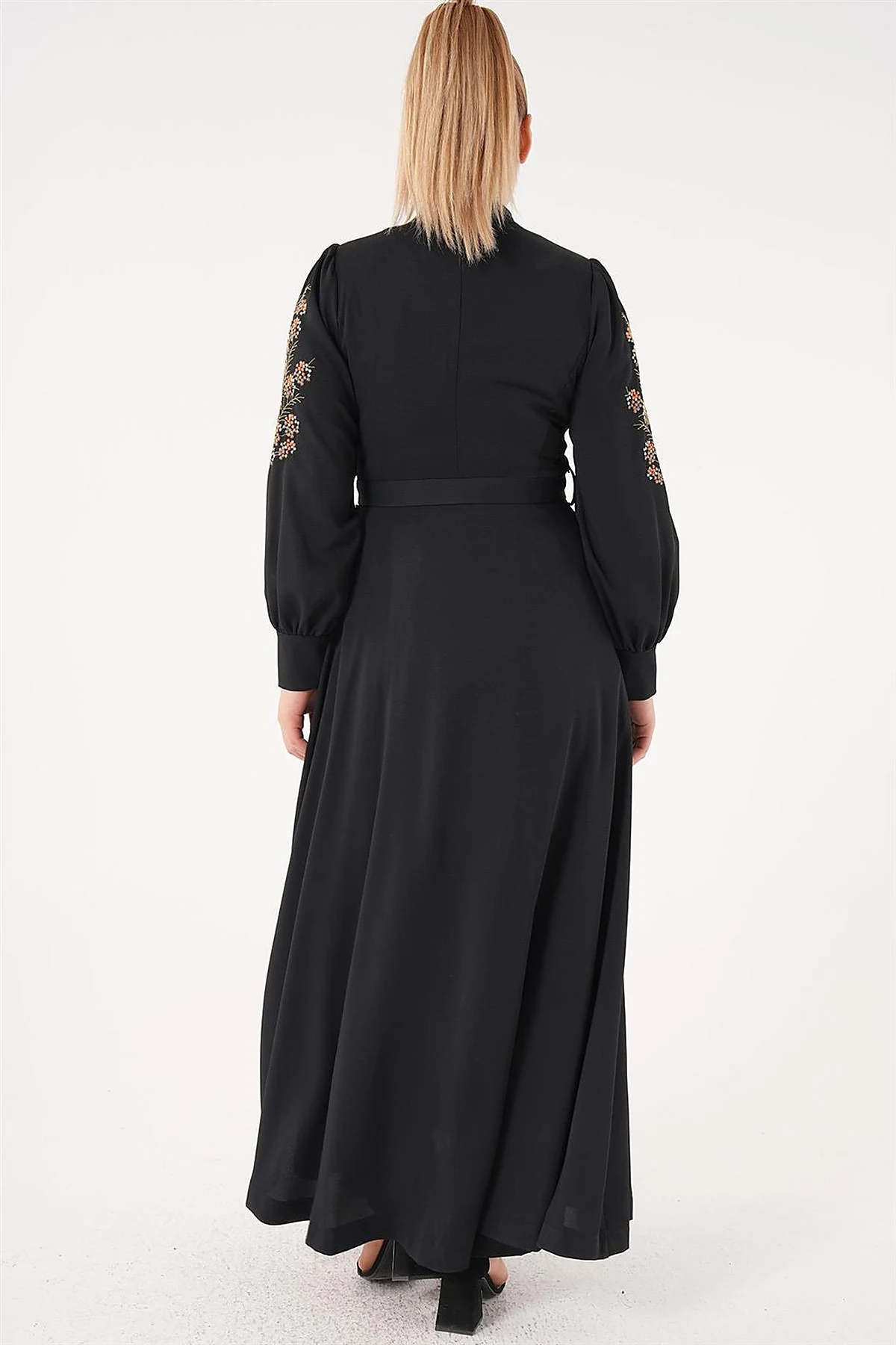 Embroidered Embroidered Coat Black