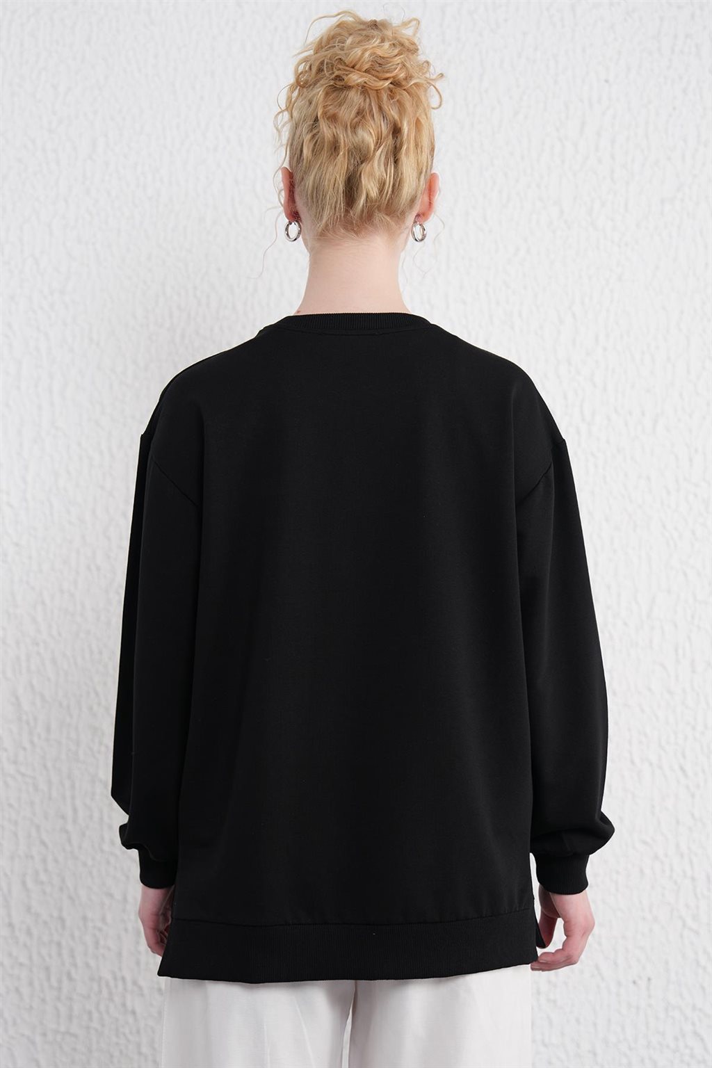 Crew Neck Sweatshirt Black