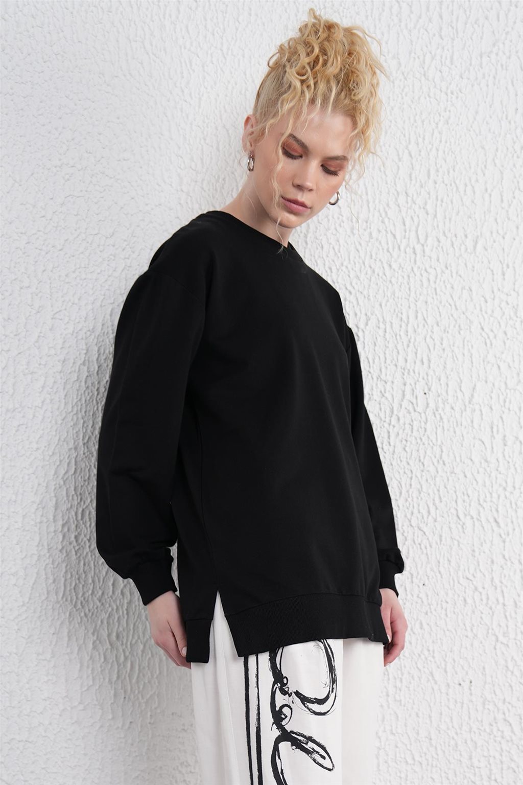 Crew Neck Sweatshirt Black