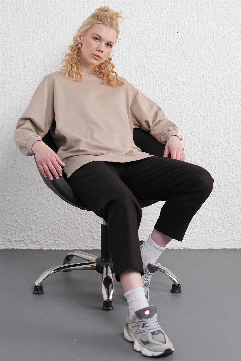 Crew Neck Sweatshirt Mink