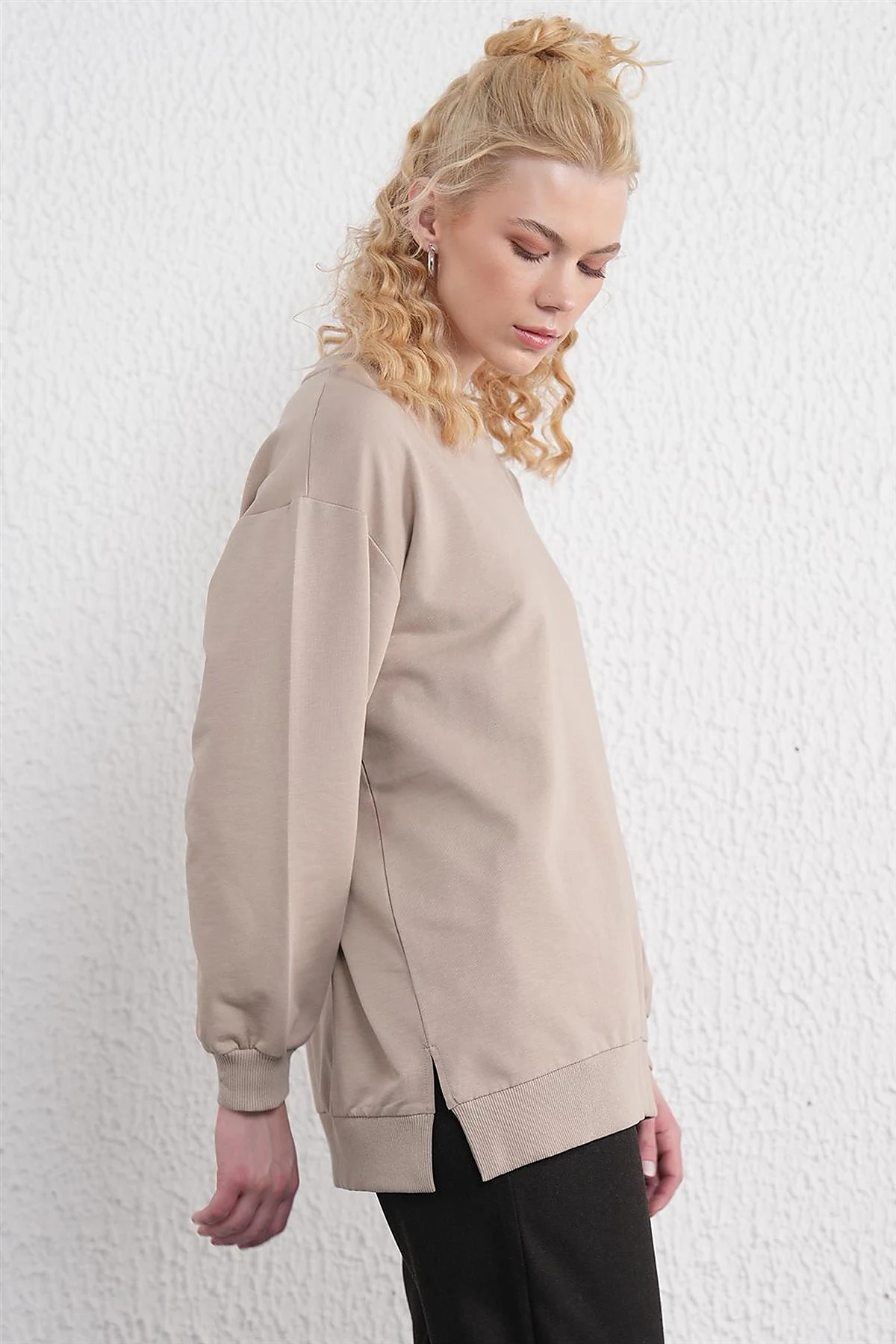 Crew Neck Sweatshirt Mink