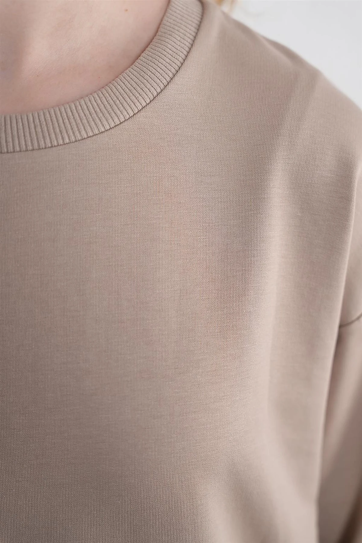 Crew Neck Sweatshirt Mink