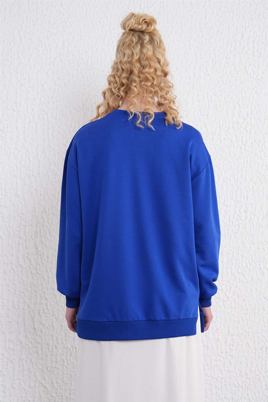 Sıfır Yaka Sweatshirt Saks