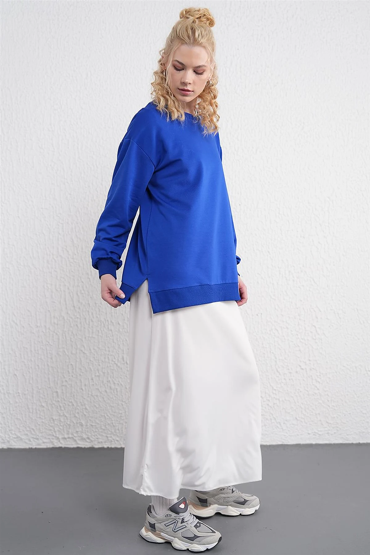 Crew Neck Sweatshirt Saxe