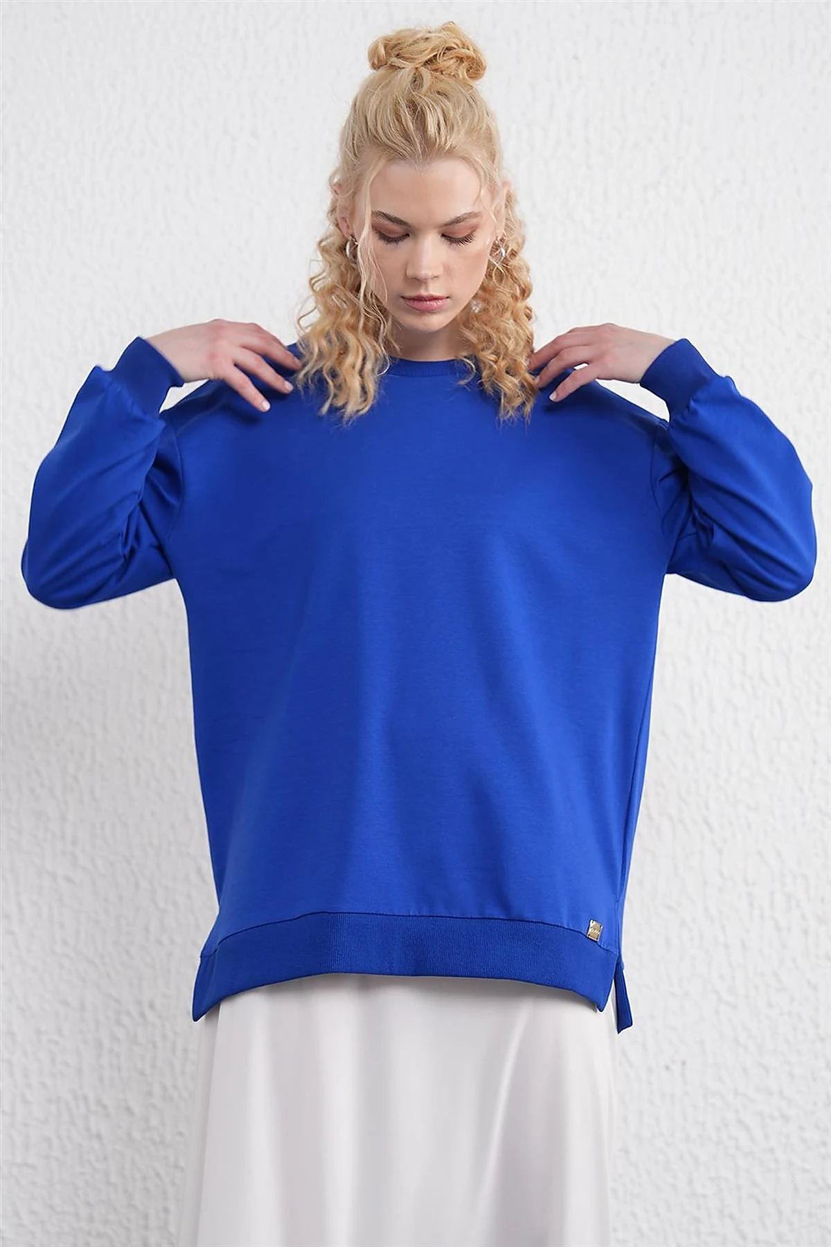 Crew Neck Sweatshirt Saxe