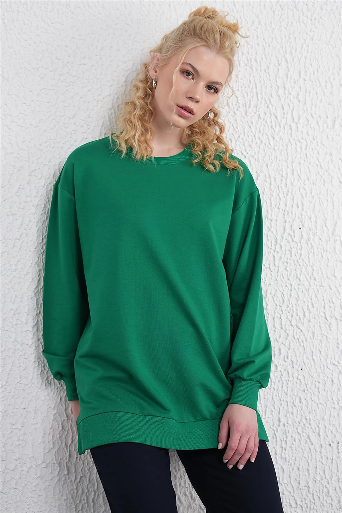 Crew Neck Sweatshirt Green