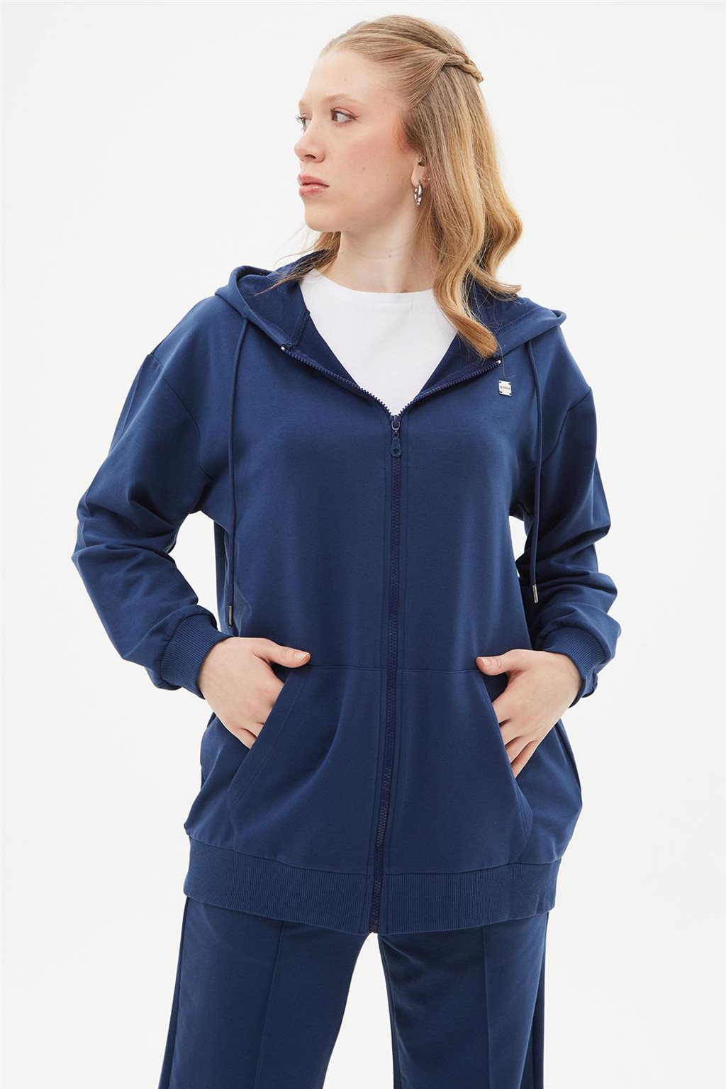 Hooded Sweatshirt Navy Blue