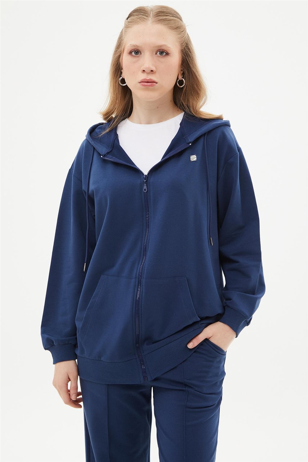 Hooded Sweatshirt Navy Blue