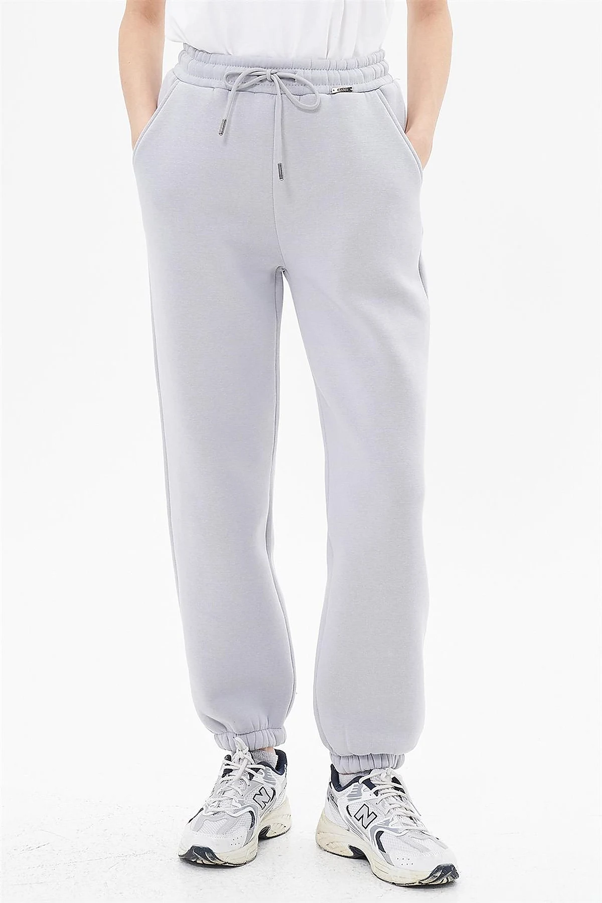 Elastic Waist Jogger Pants Gray