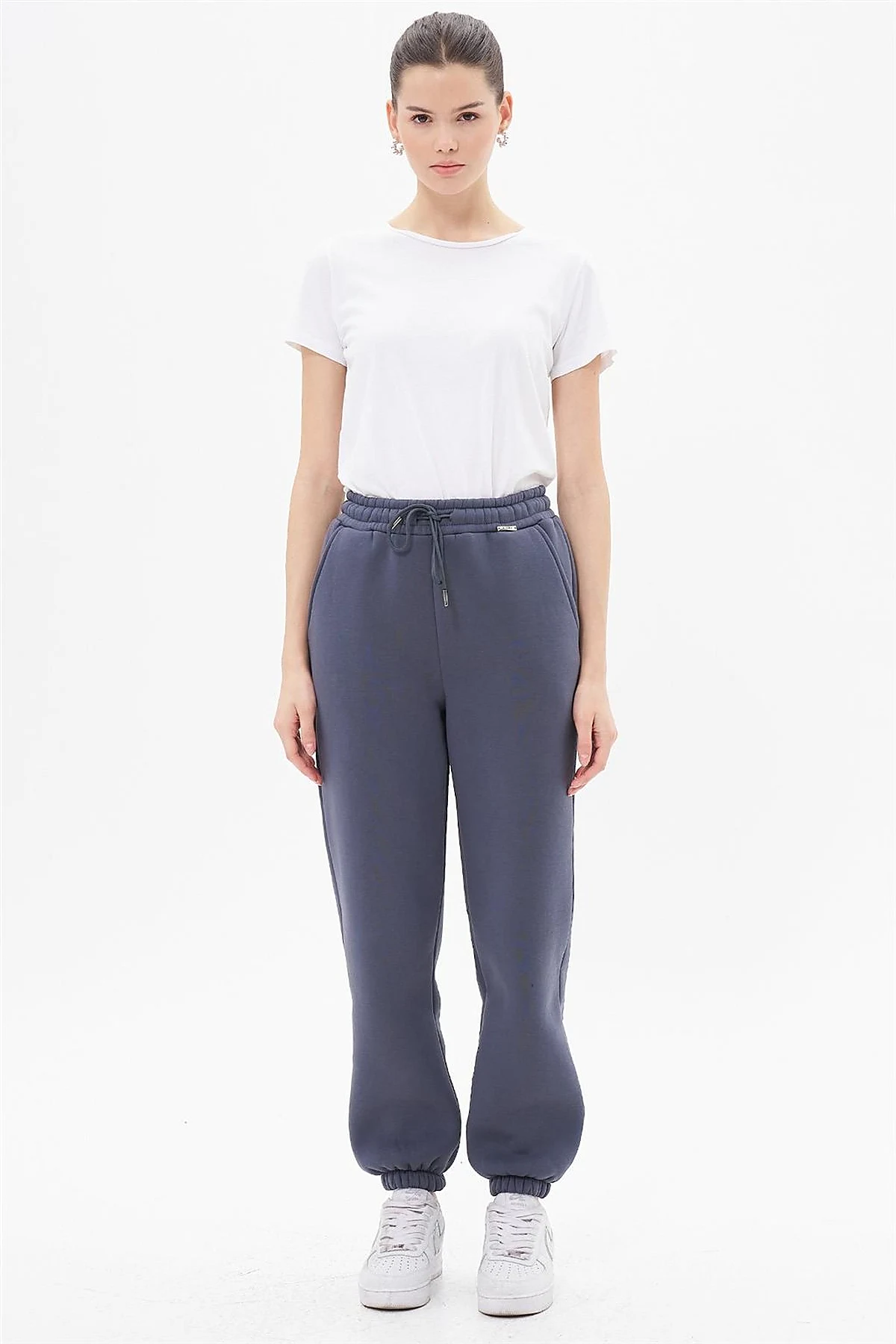 Elastic Waist Jogger Pants Anthracite