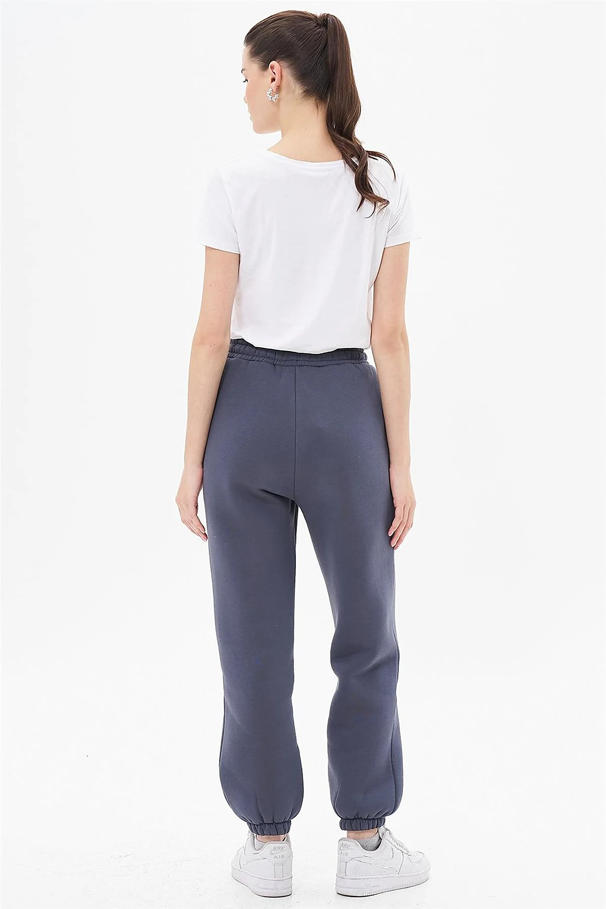 Elastic Waist Jogger Pants Anthracite