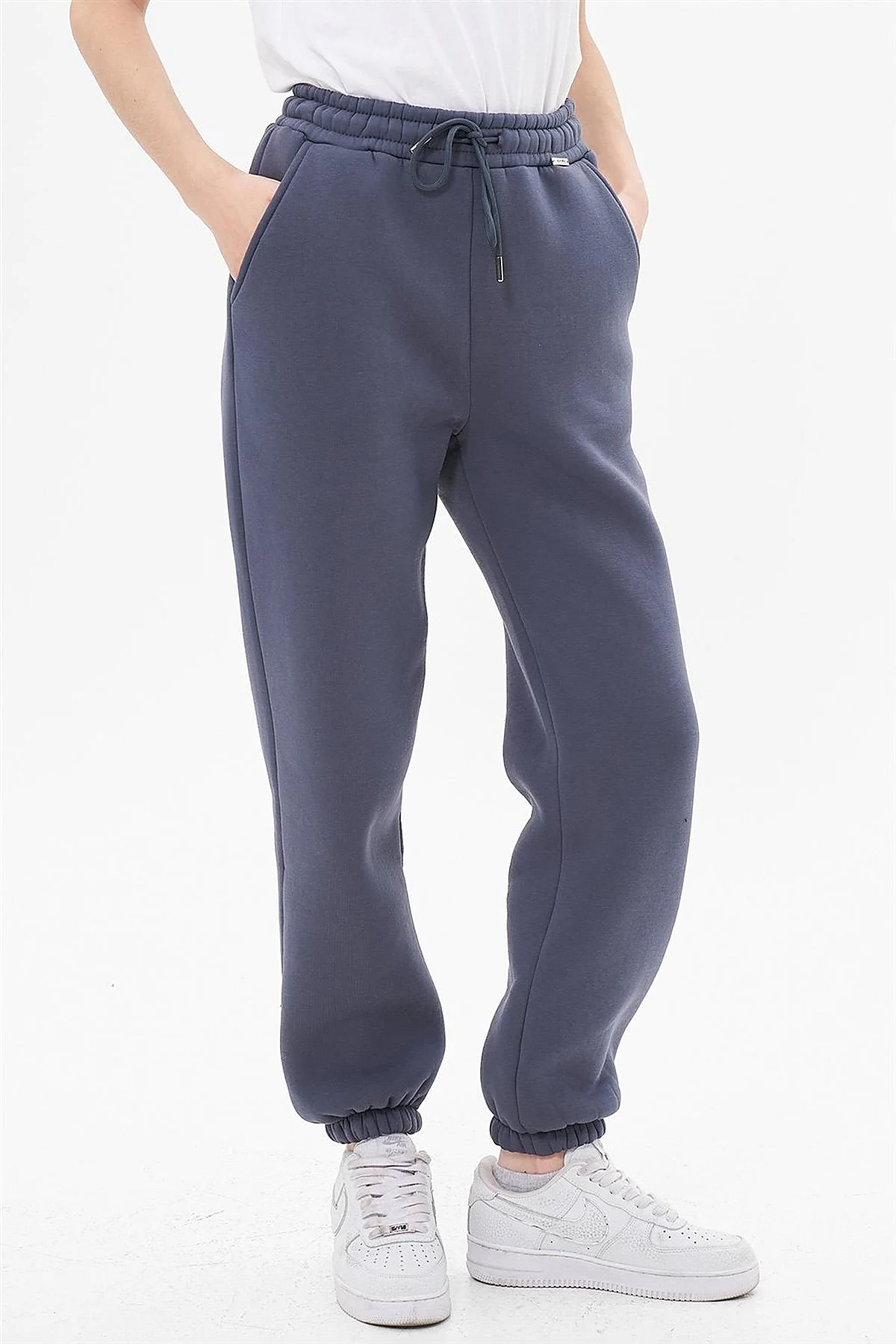 Elastic Waist Jogger Pants Anthracite