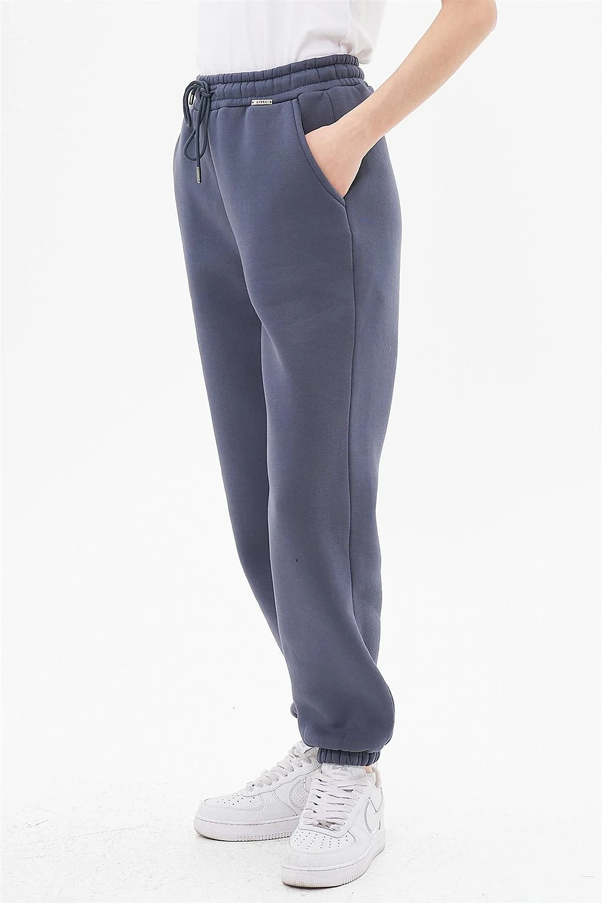 Elastic Waist Jogger Pants Anthracite