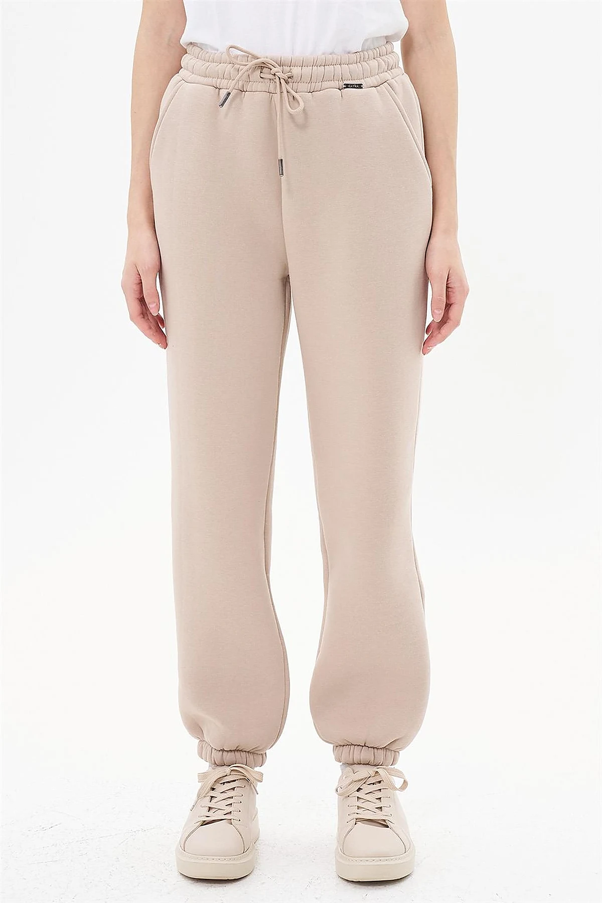 Elastic Waist Jogger Pants Stone