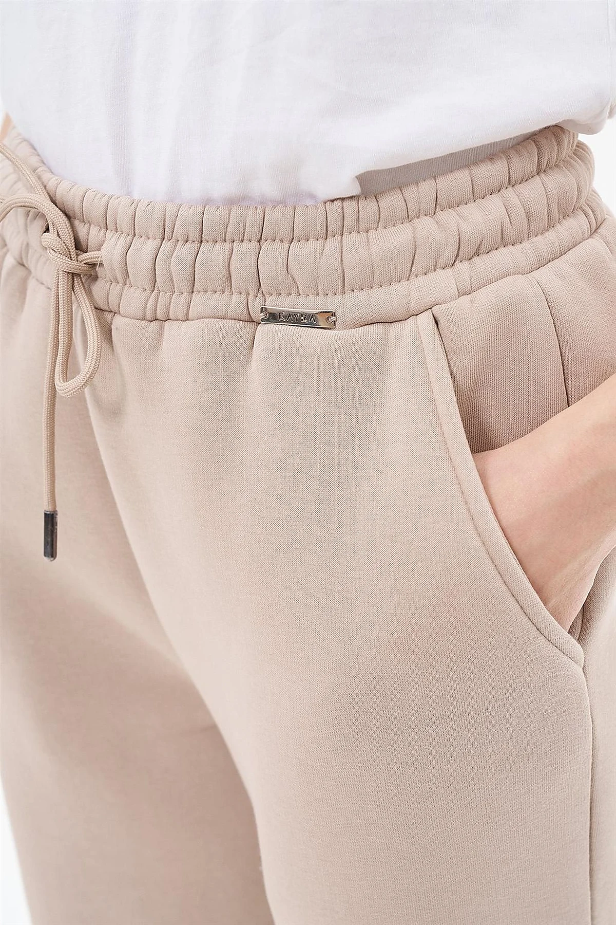 Elastic Waist Jogger Pants Stone