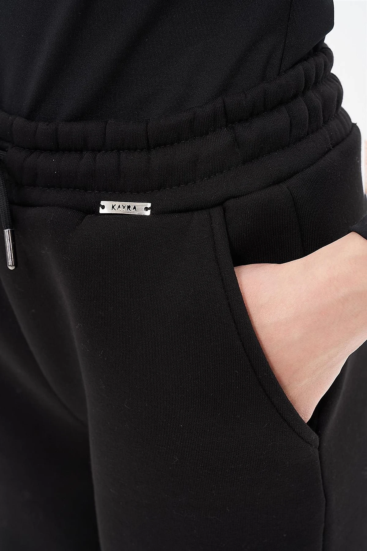 Elastic Waist Jogger Pants Black