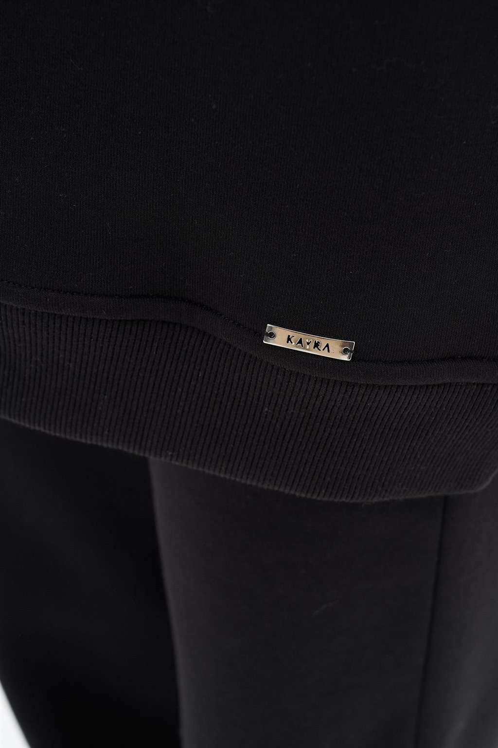 Low Shoulder Sweatshirt Black