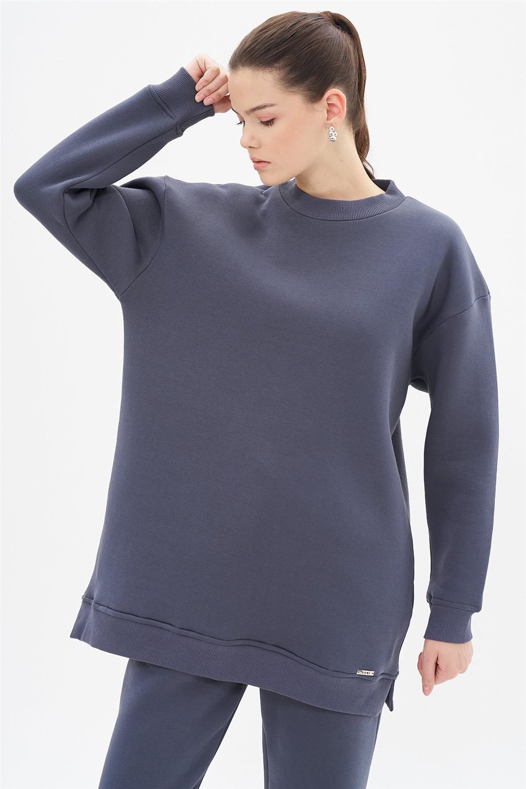 Low Shoulder Sweatshirt Anthracite