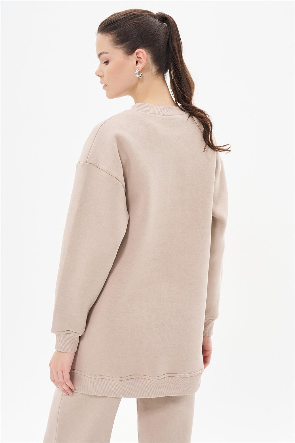 Low Shoulder Sweatshirt Stone