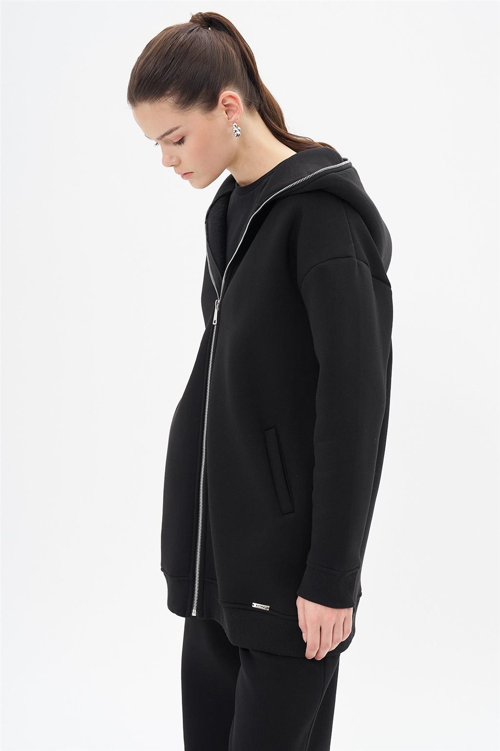 Pocket Detailed Sweatshirt Black