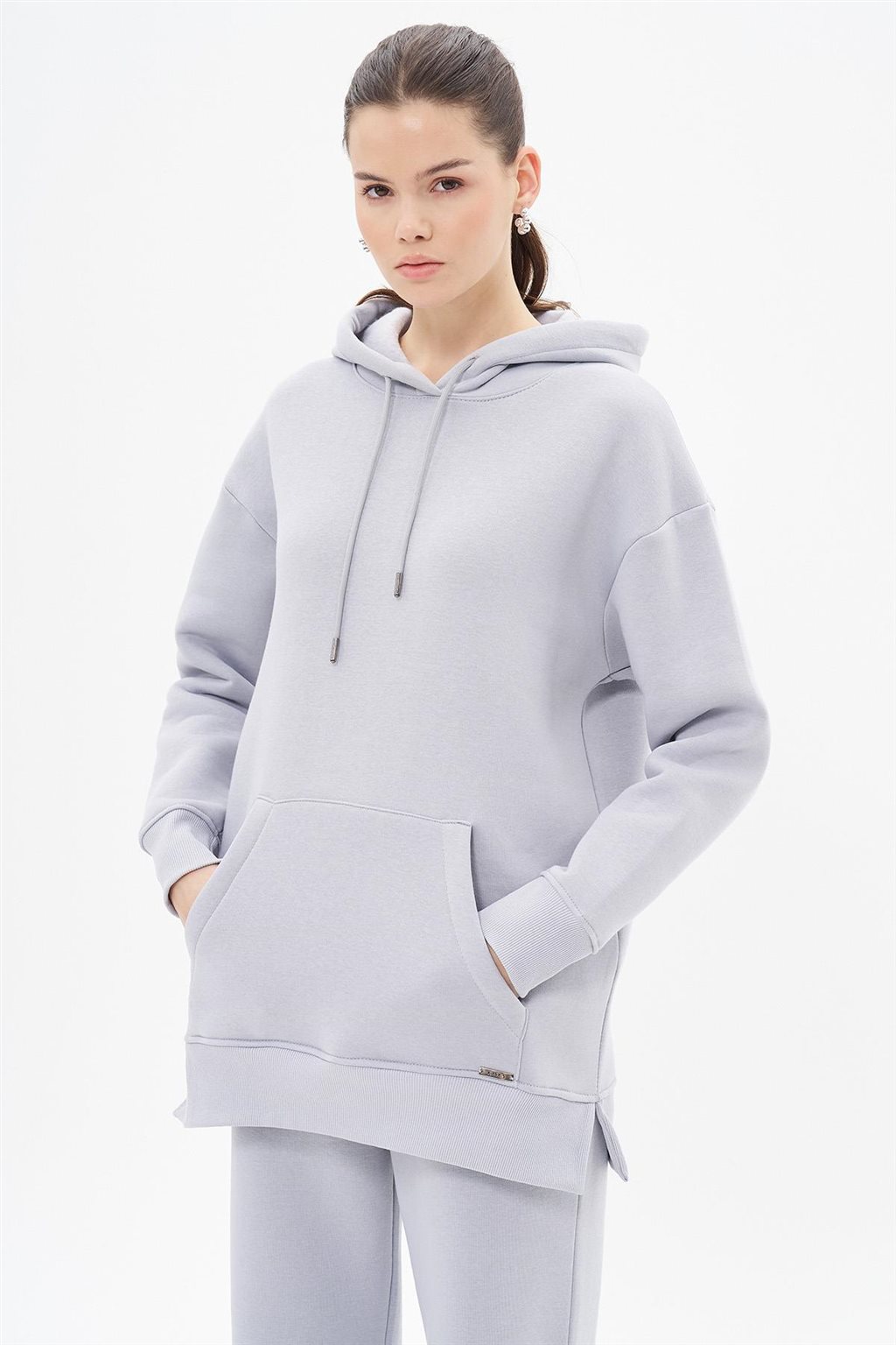 Kangaroo Pocket Sweatshirt Gray