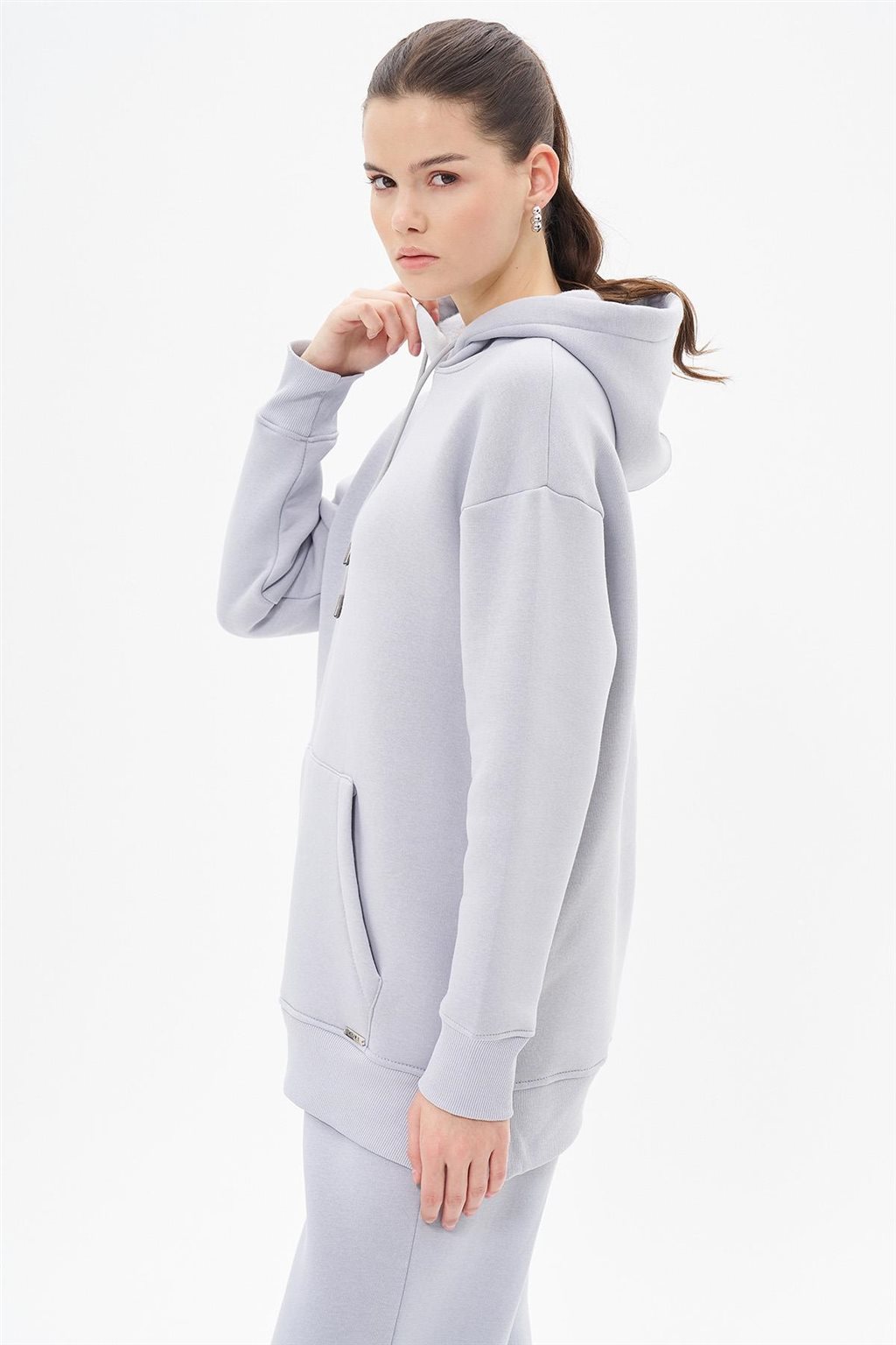 Kangaroo Pocket Sweatshirt Gray