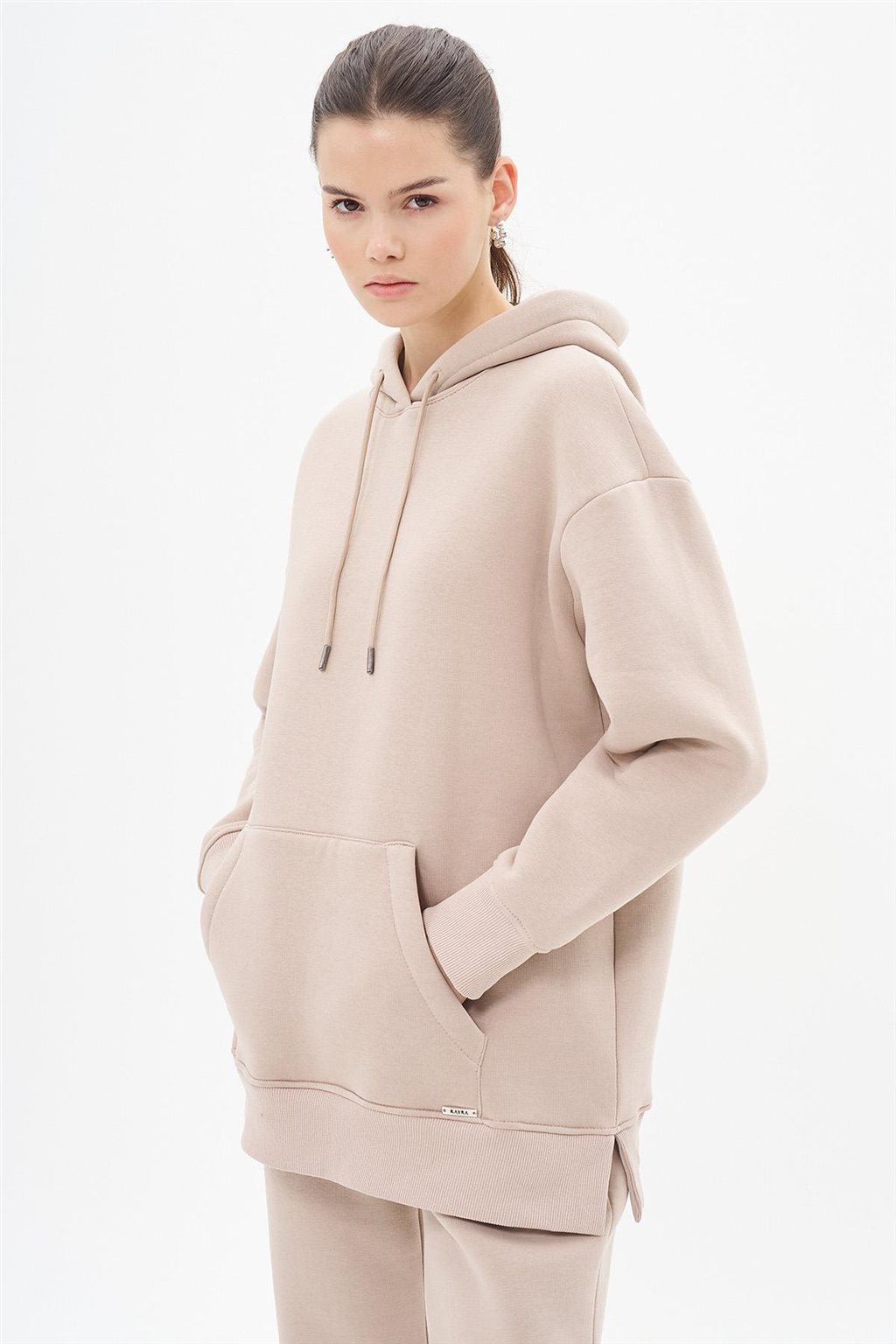 Kangaroo Pocket Sweatshirt Stone