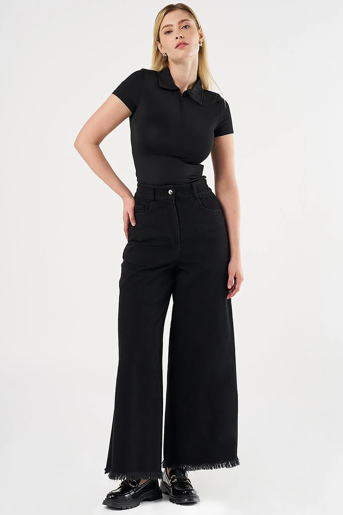 Marine Fit Denim Pants Black