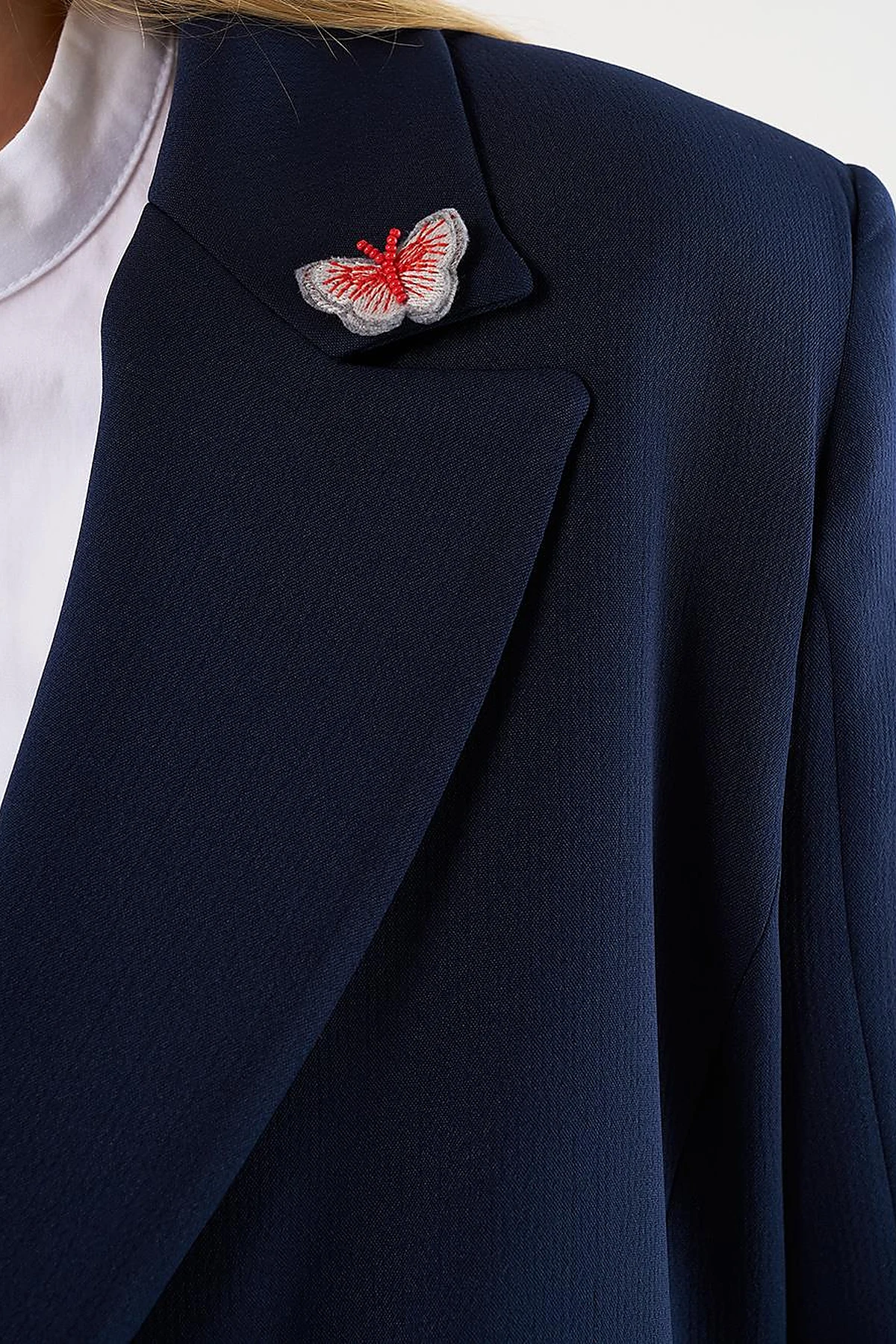 Buttoned Two-Piece Set Dark Navy
