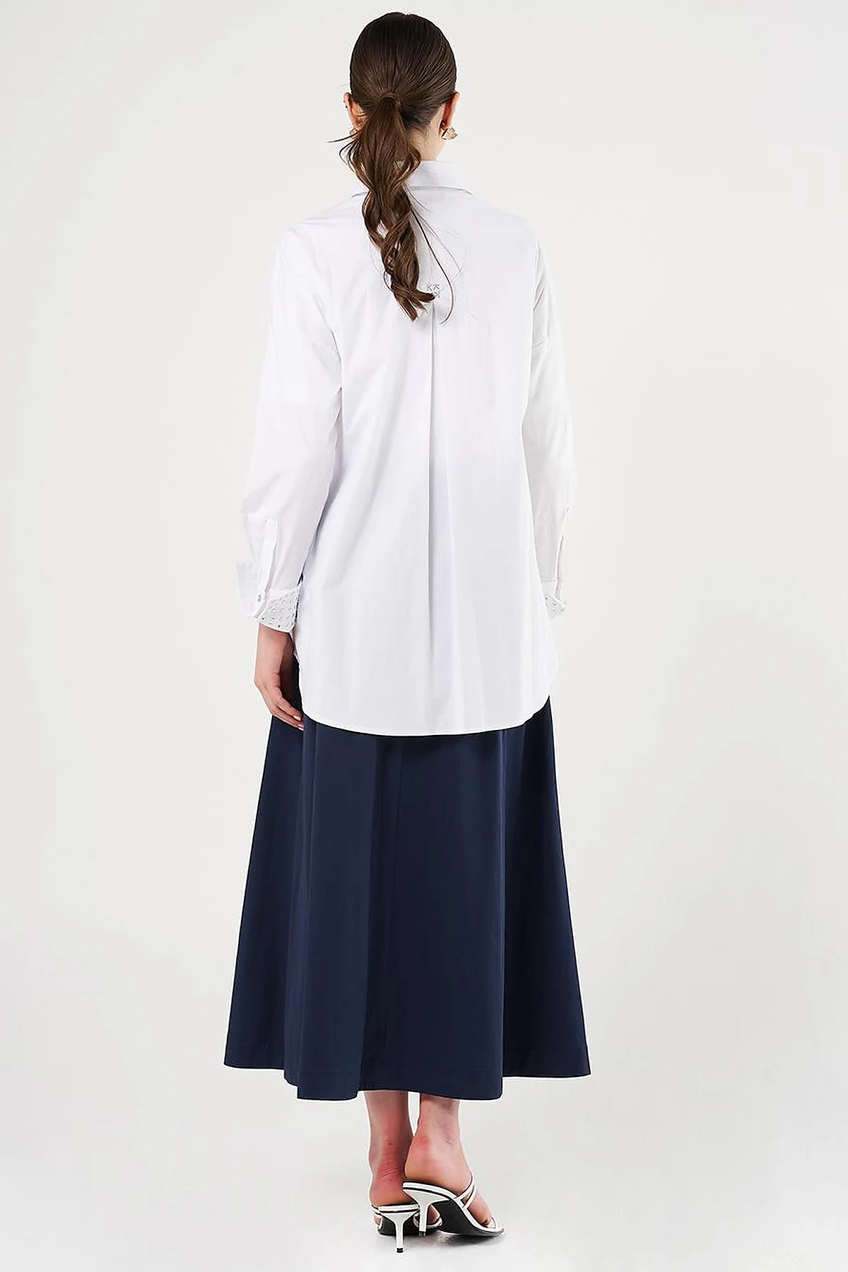  Trok Printed Cotton Tunic Optical White