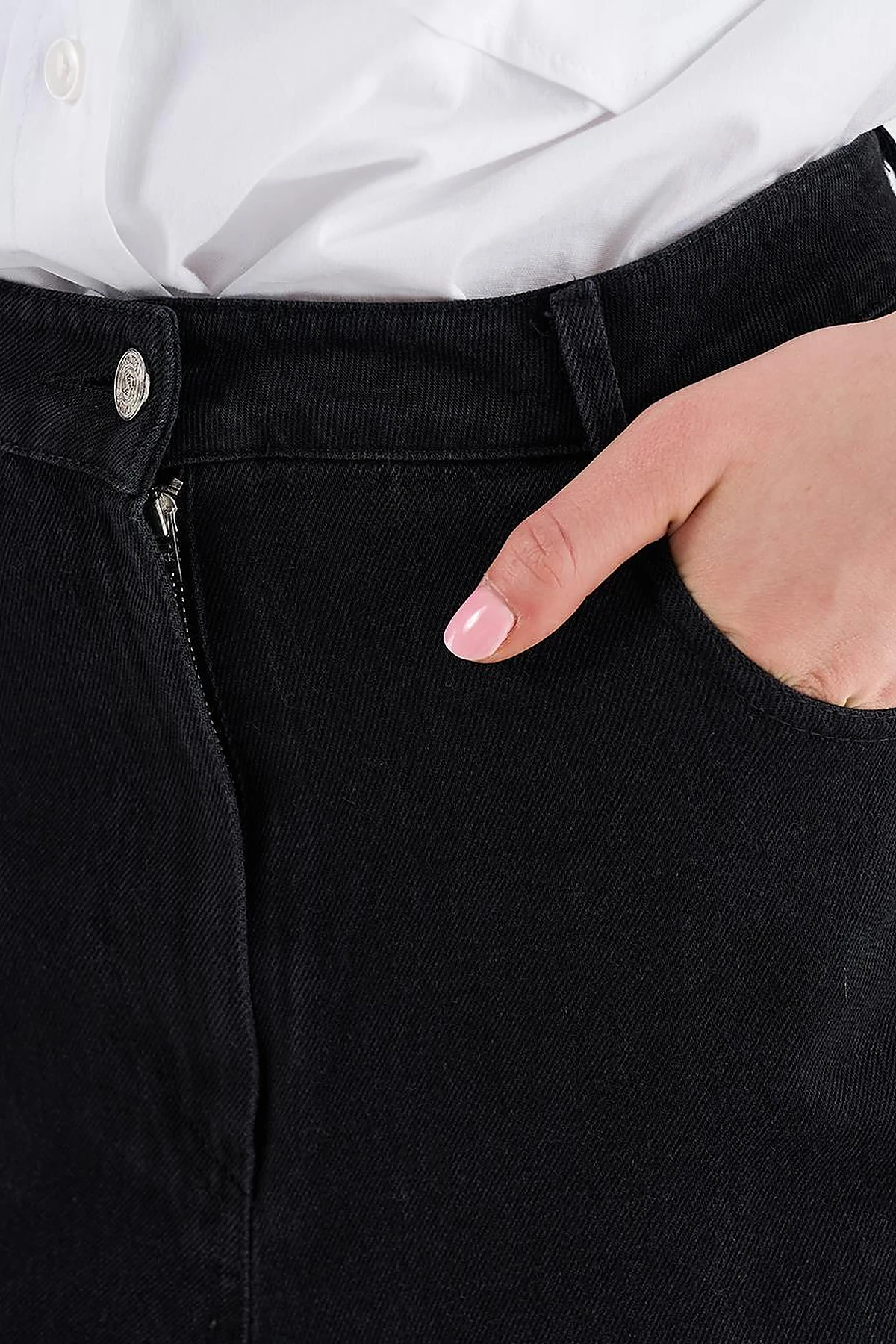 Hotfix Printed Marine Fit Denim Pants in Black