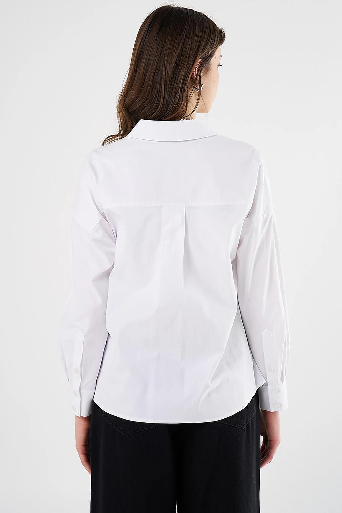 Hotfix-Printed Cotton Blouse Optical White