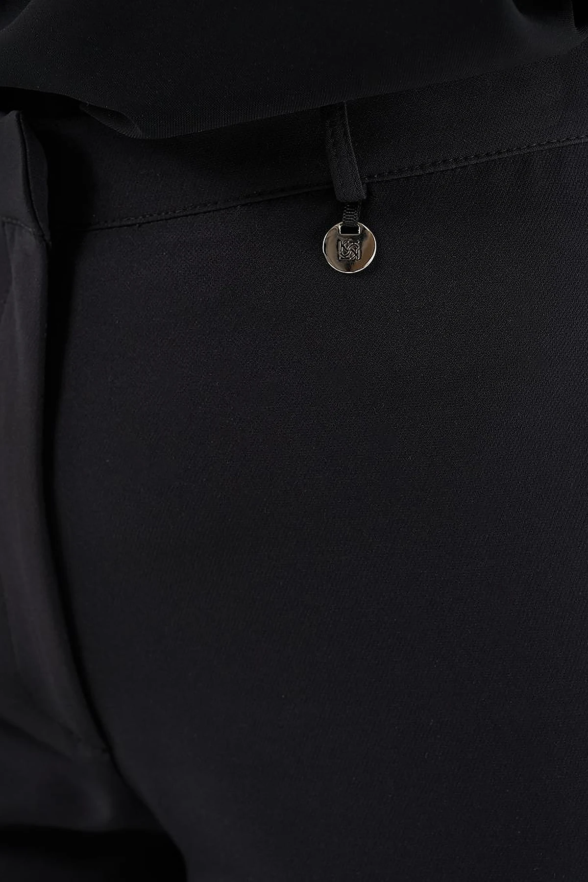 High-Waist Basic Pants Black