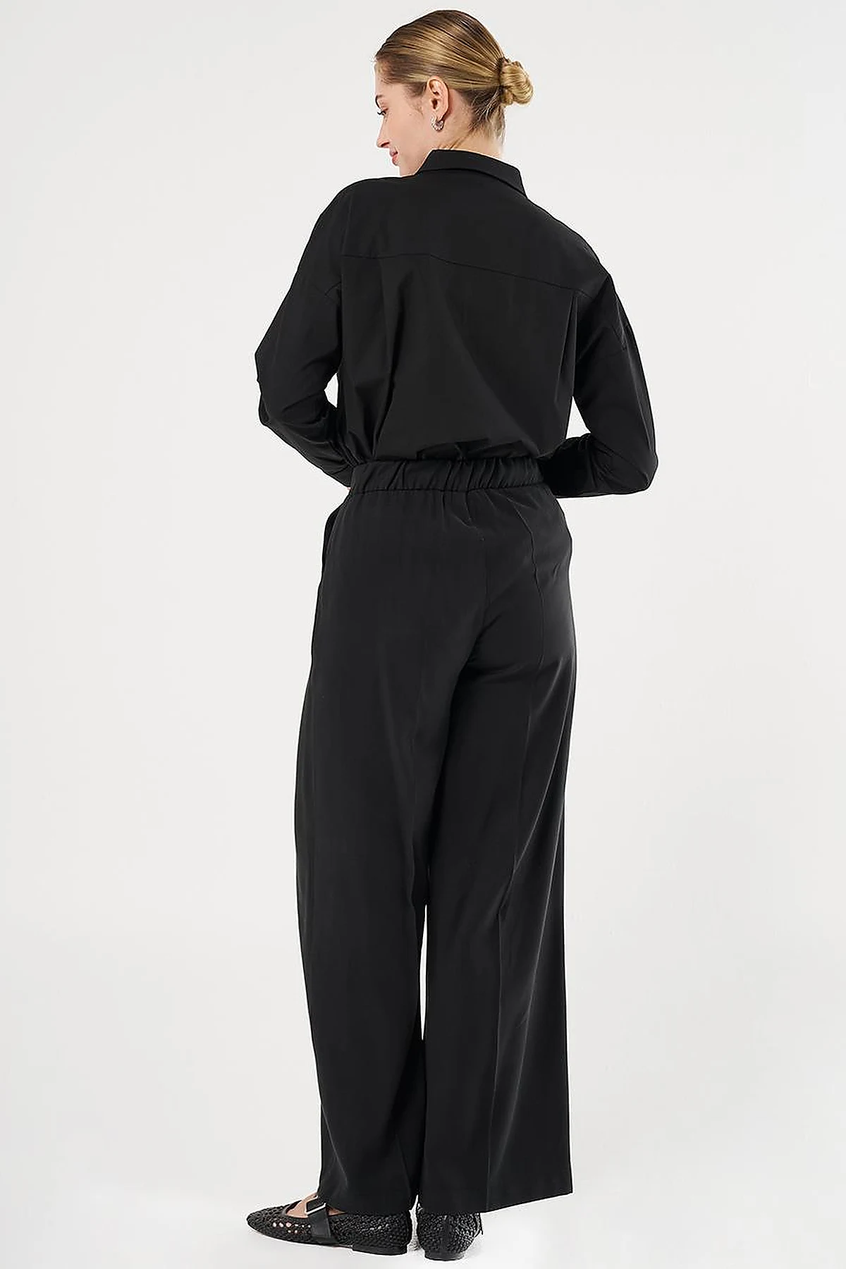  Saddle Stitch Rayon Pants Black