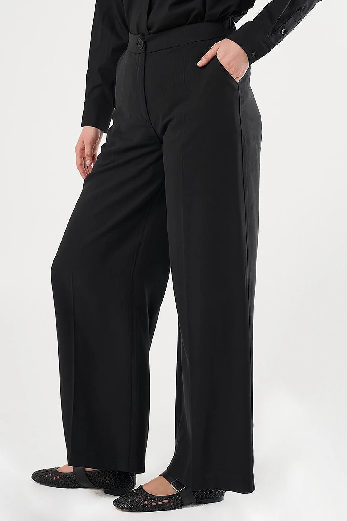  Saddle Stitch Rayon Pants Black