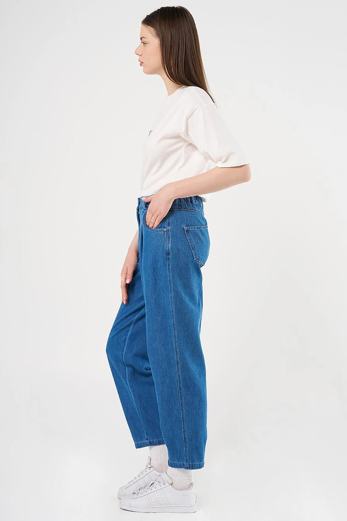 High-Waist Denim Pants Indigo