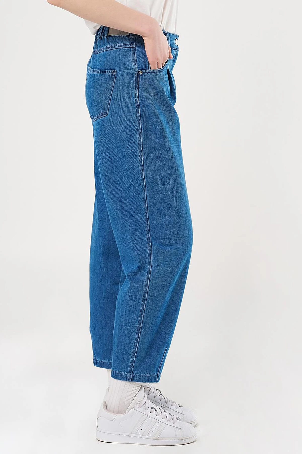  High-Waist Denim Pants Indigo