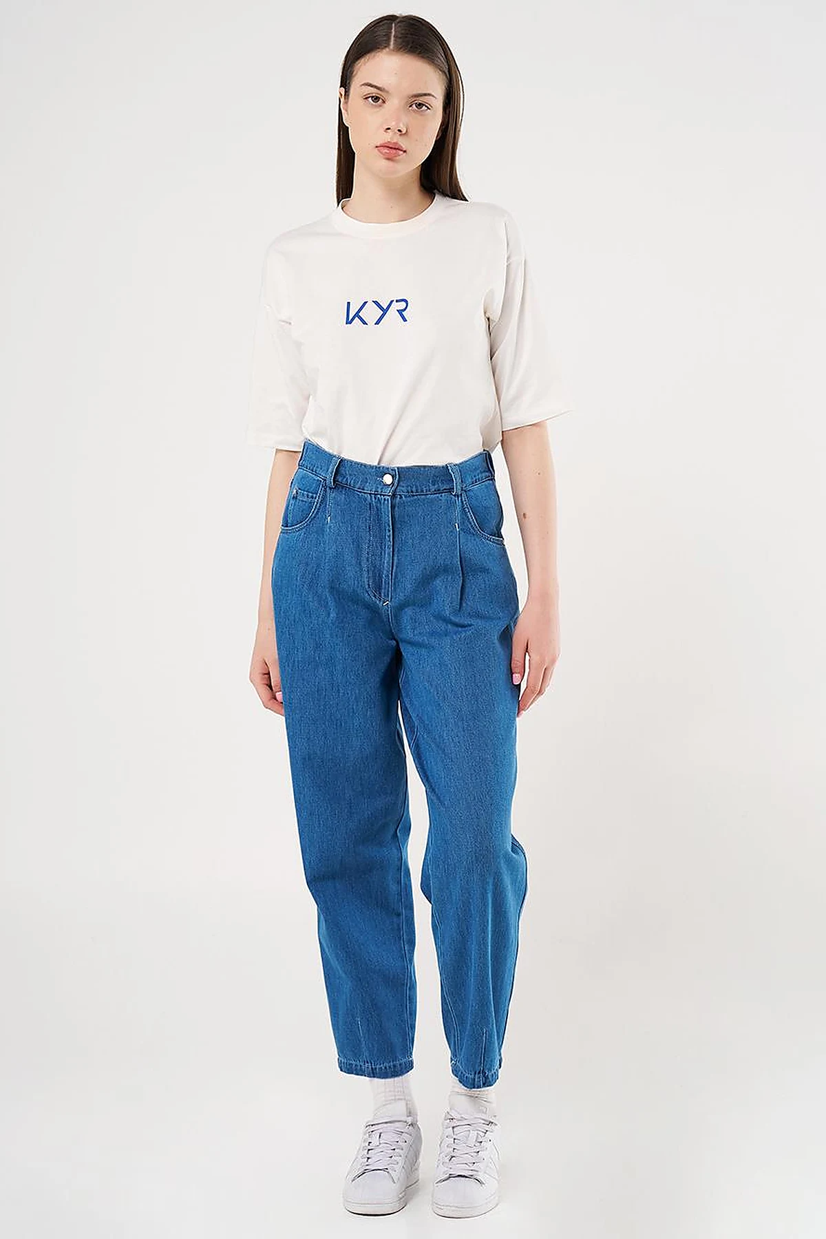  High-Waist Denim Pants Indigo