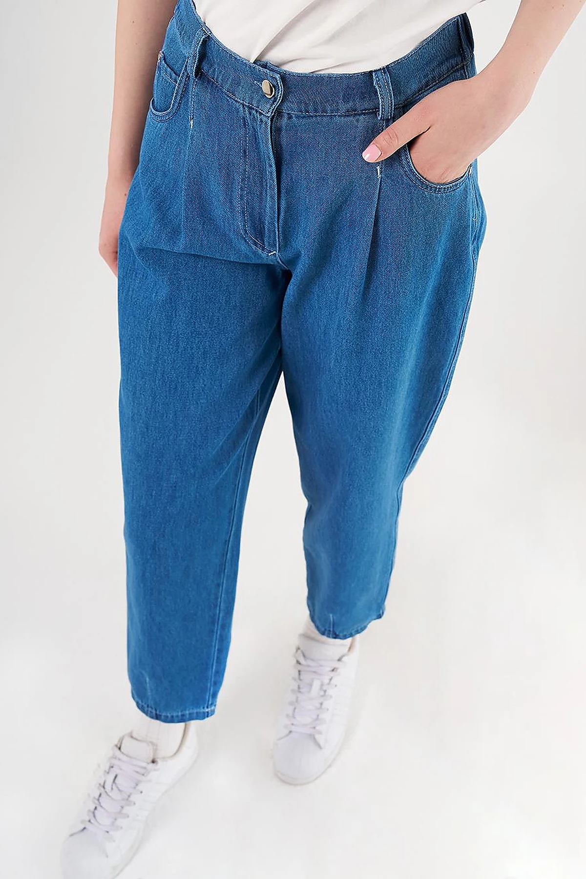  High-Waist Denim Pants Indigo