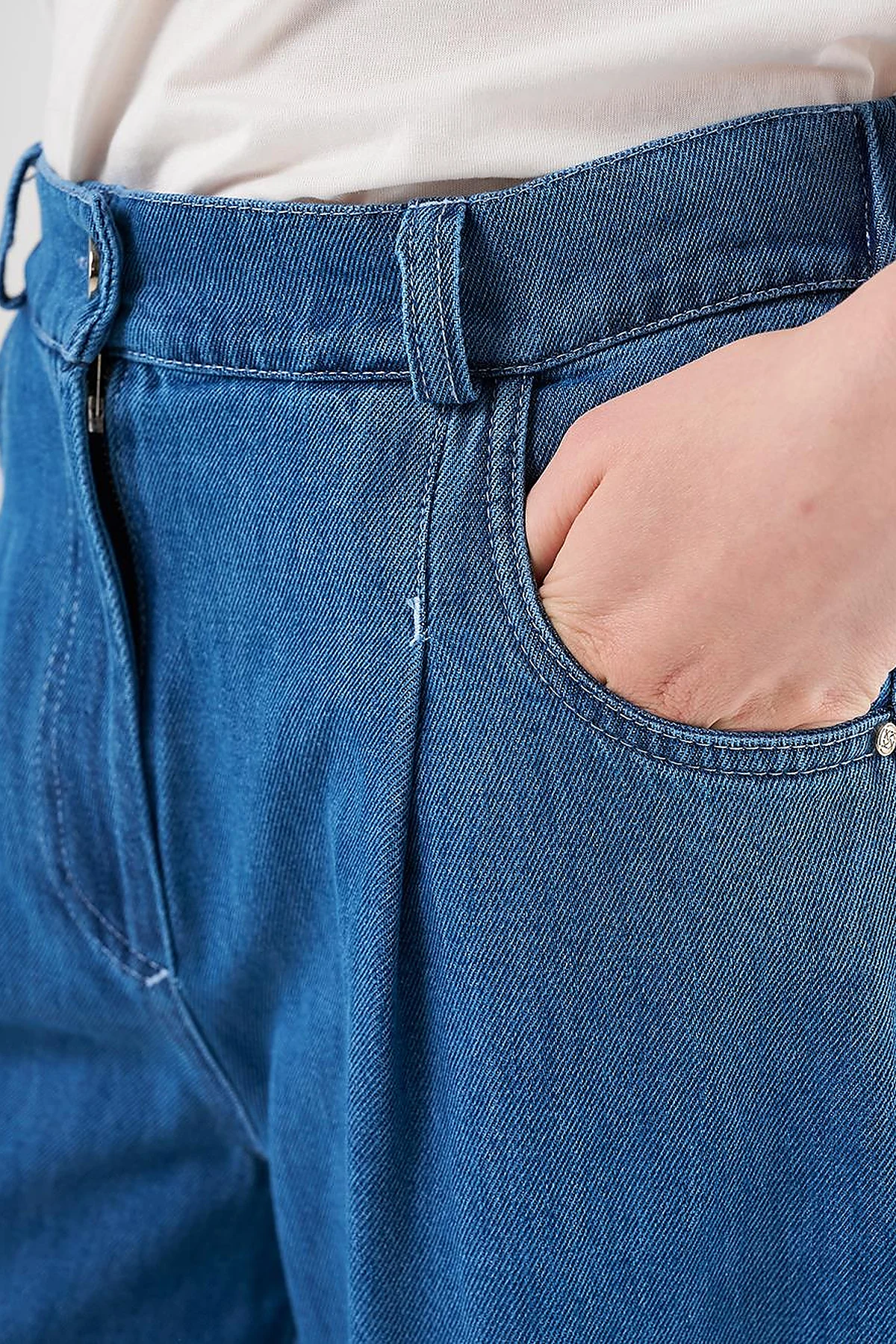  High-Waist Denim Pants Indigo
