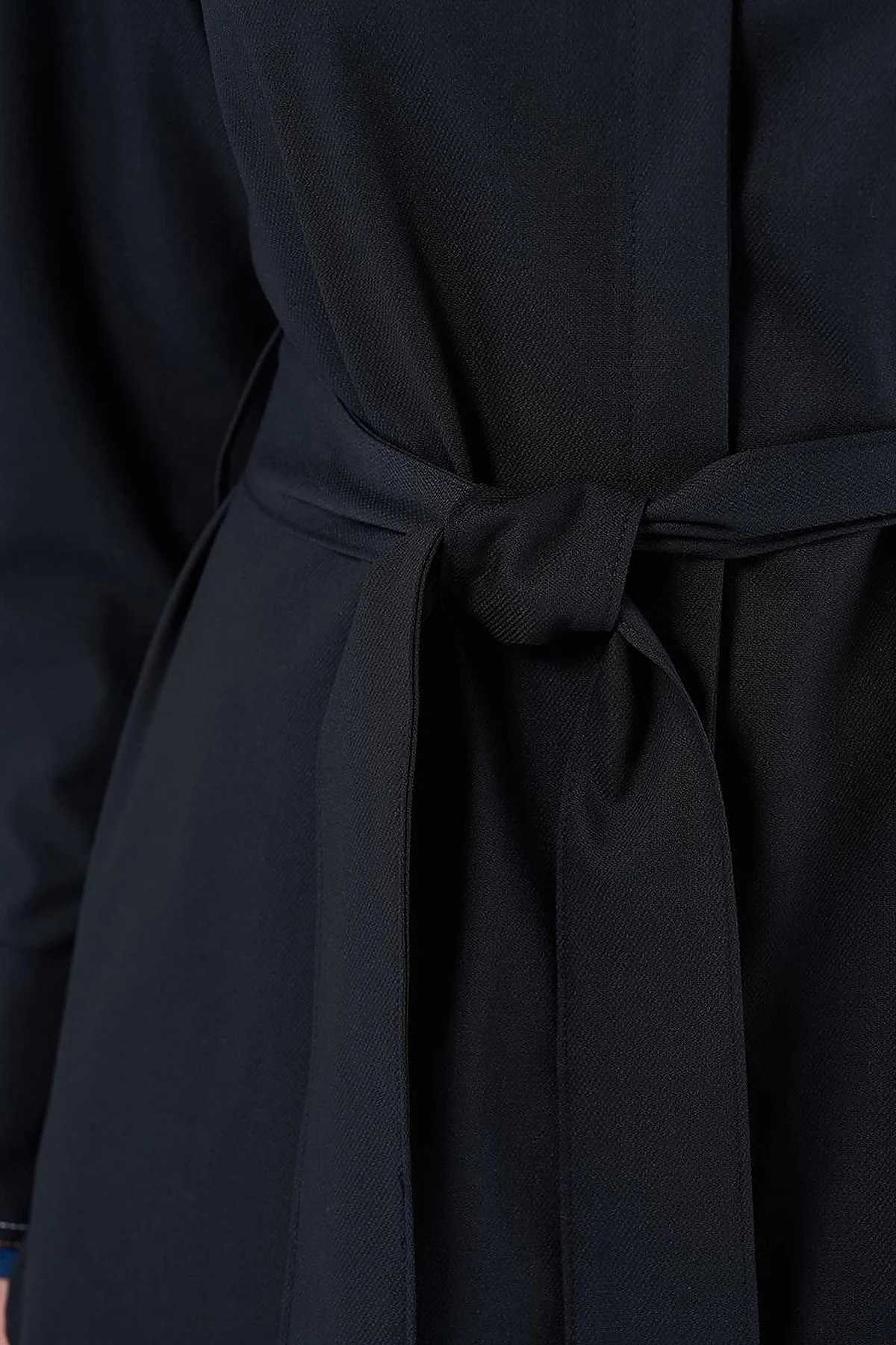 Belted Brooch Detail Tunic in Navy