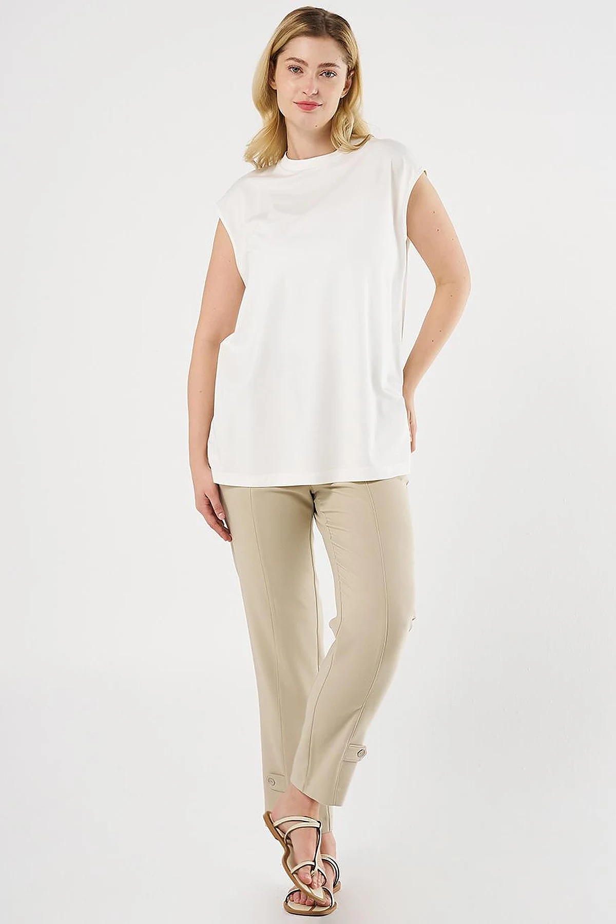 Crew Neck Jersey T-Shirt in Optical White
