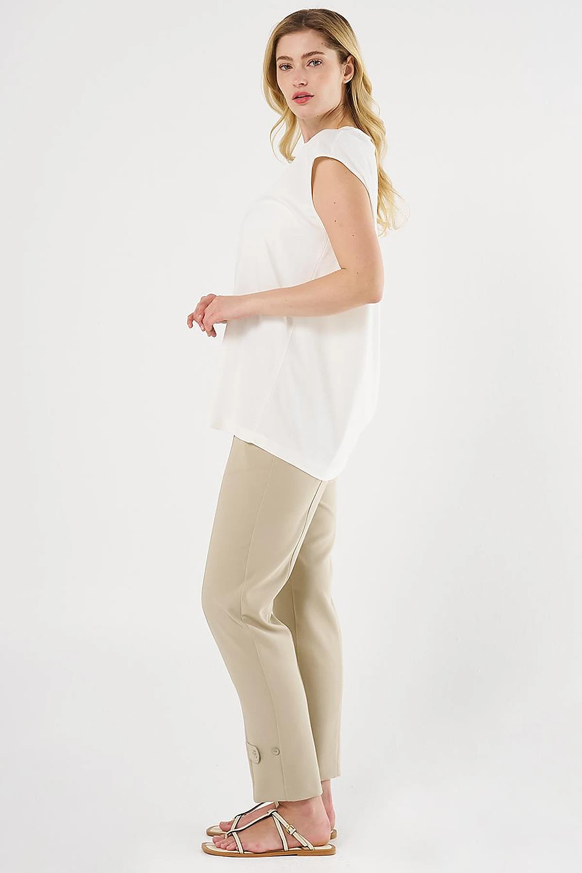Crew Neck Jersey T-Shirt in Optical White