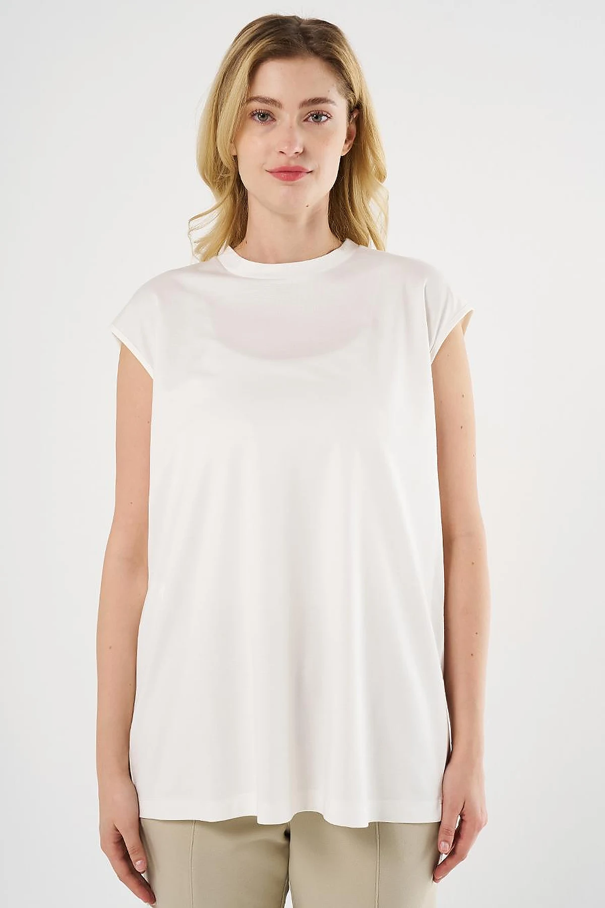 Crew Neck Jersey T-Shirt in Optical White