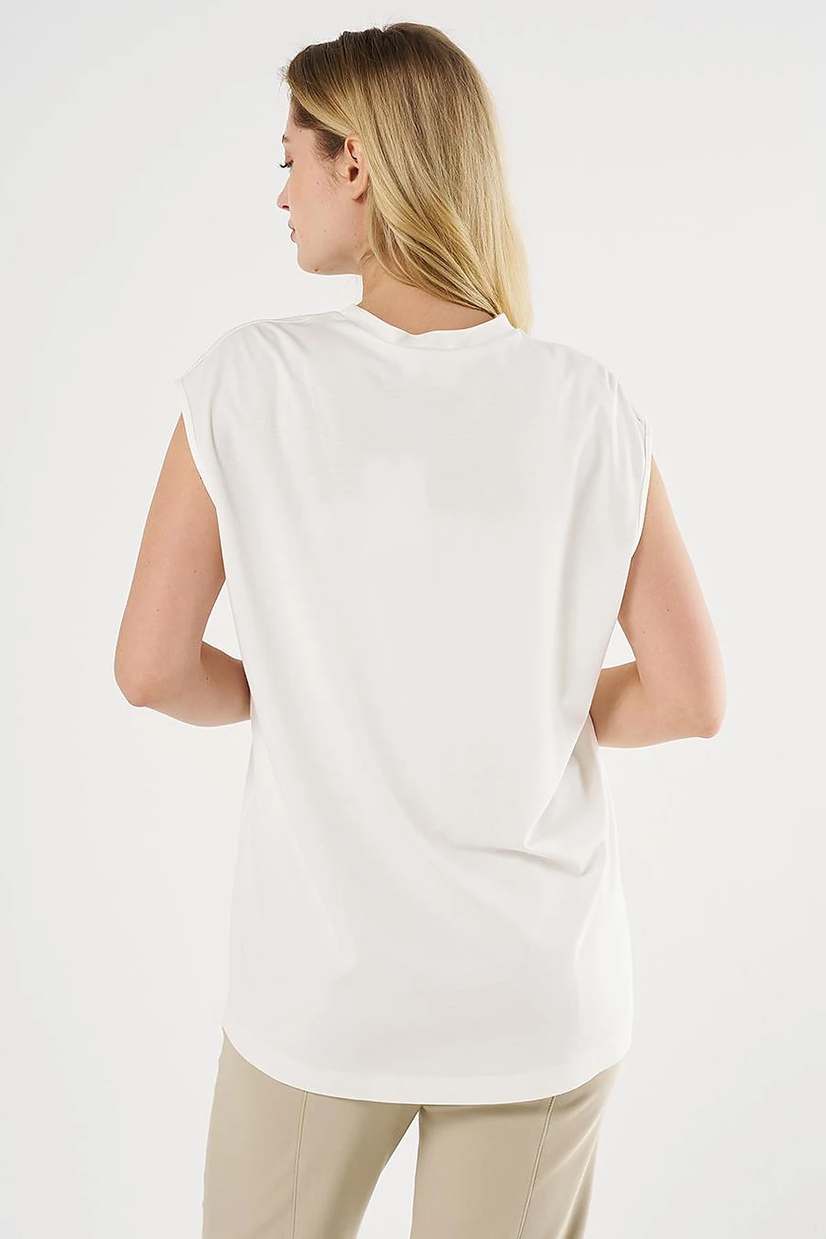 Crew Neck Jersey T-Shirt in Optical White