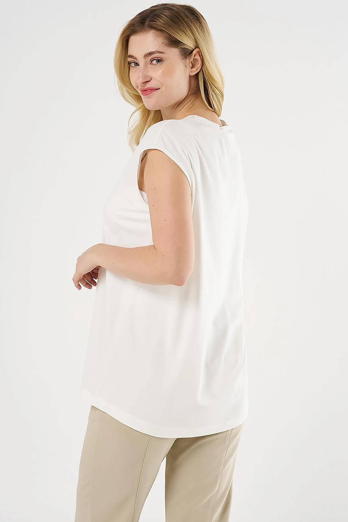 Crew Neck Jersey T-Shirt in Optical White