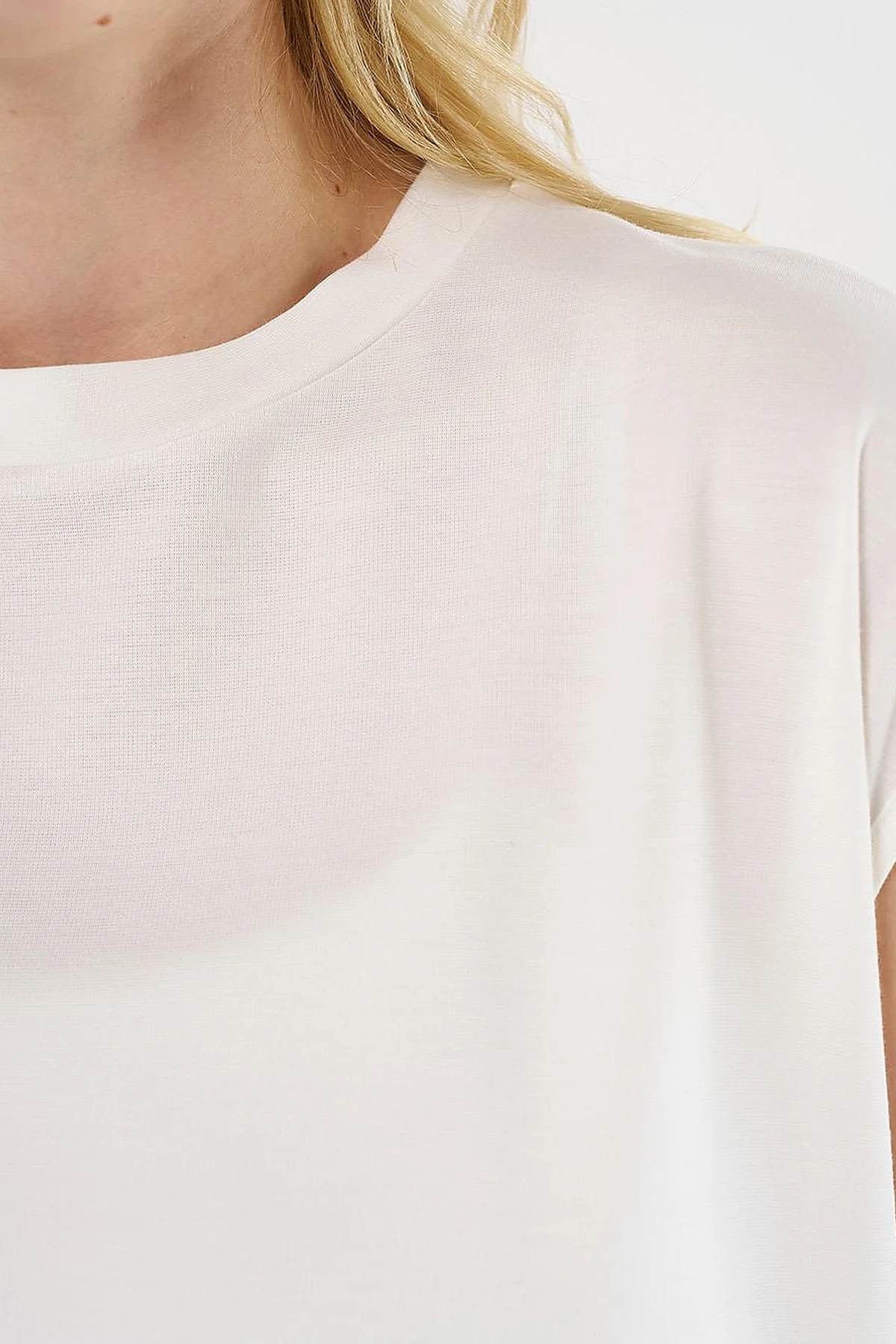 Crew Neck Jersey T-Shirt in Optical White