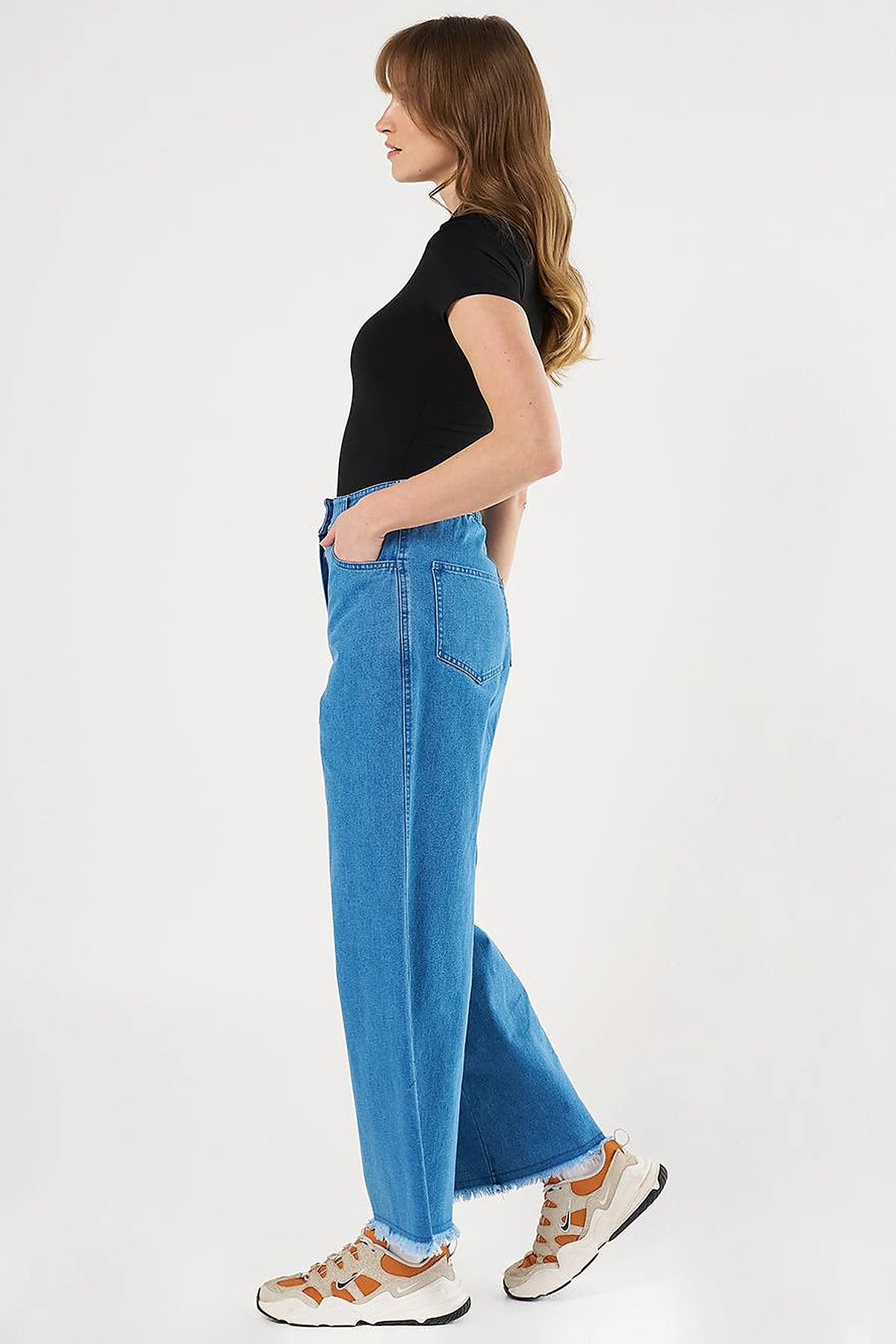 Marine Fit Denim Pants Blue